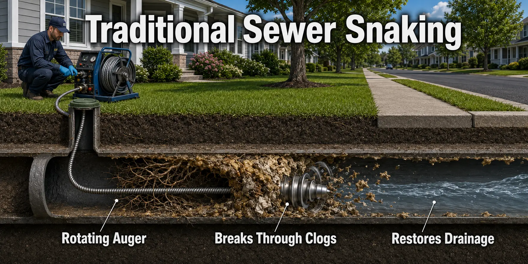 Stafford County Virginia Sewer Snaking Pipes
