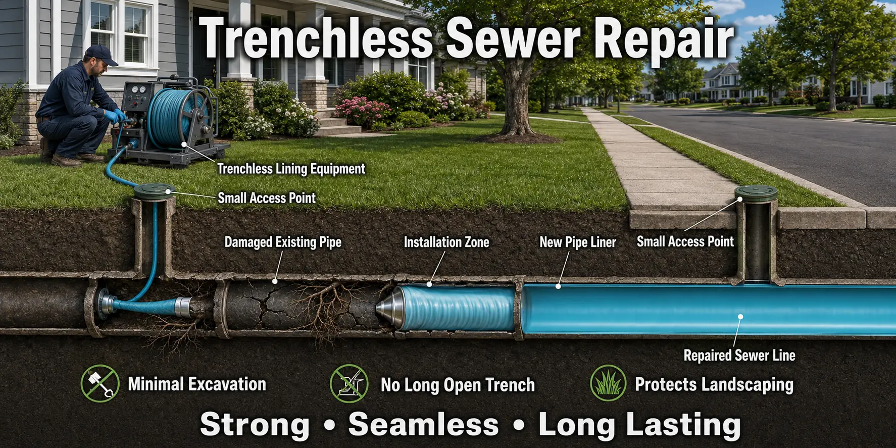 Stafford County Virginia Trenchless Sewer Pipe Repair